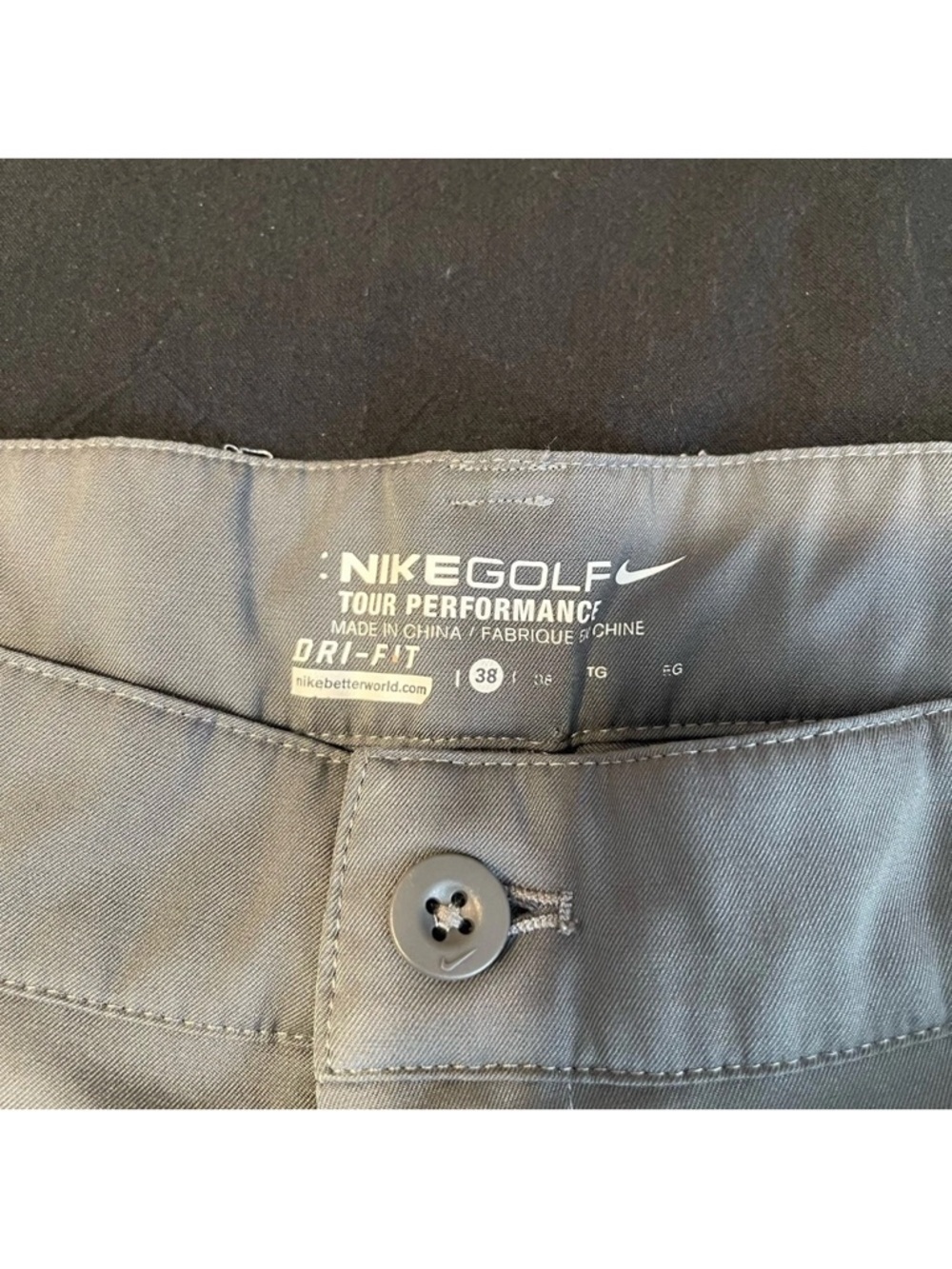 2 Pair Nike Golf Tour Performance Golf Shorts Size 38 Gray & Tan Dri-Fit Men’s - Picture 12 of 16